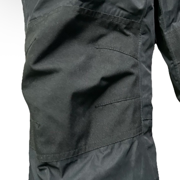 Youth Mountain Warehouse Snow Black Snow Pants Suspenders Size 9/10 Double Knee - Picture 3 of 4